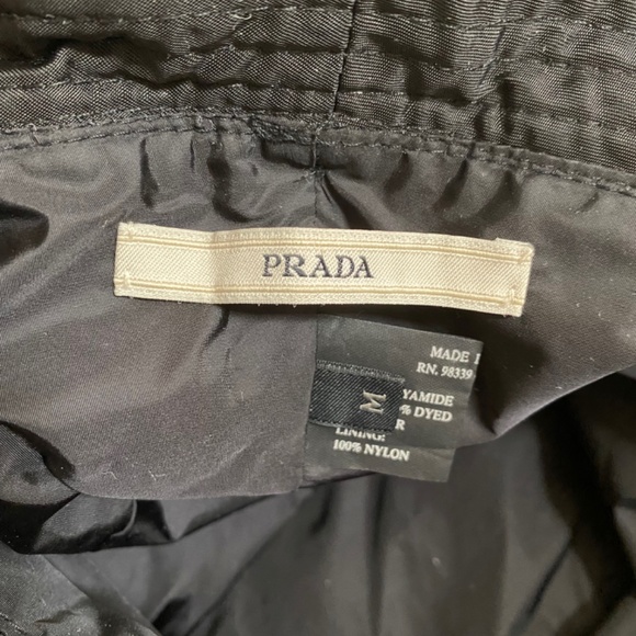 Prada nylon bucket rain hat with calf trim - Picture 3 of 5